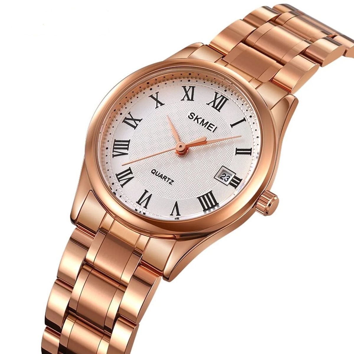 SKMEI - RELOJ SKMEI 2178 ORO ROSA CORREA  ACERO PARA MUJER
