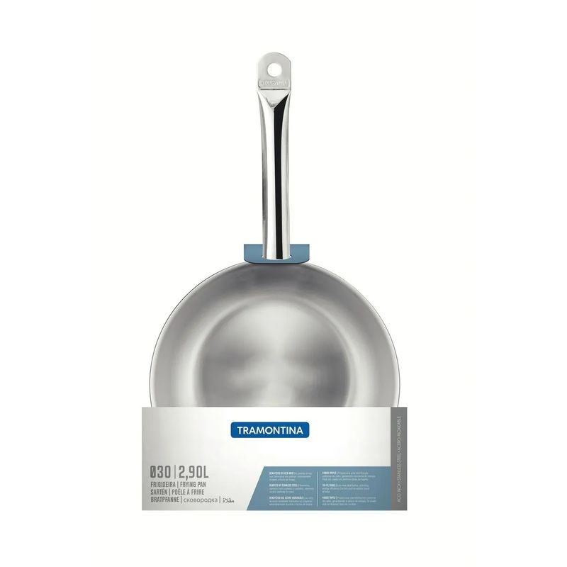 TRAMONTINA - Sartén Tramontina Professional de acero inoxidable 30 cm 2,9 L