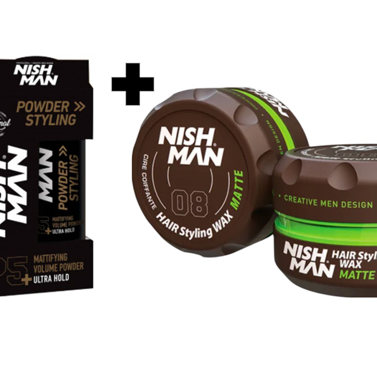 GENERICO - Pack Cera  NishMan 08 Matte 150gr y Polvo texturizador Nishman 20g