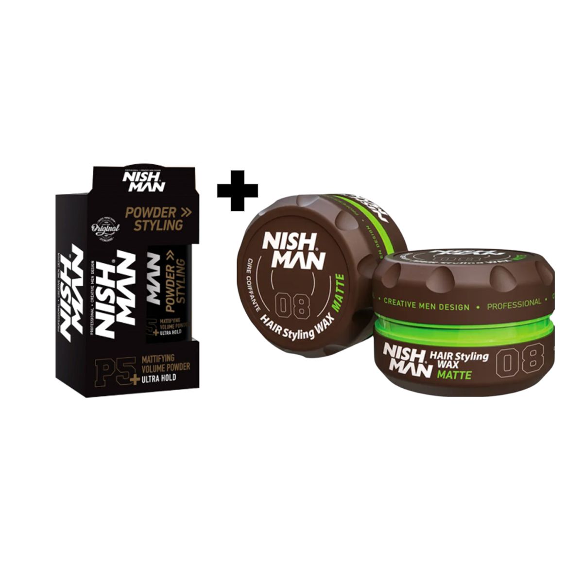 GENERICO - Pack Cera  NishMan 08 Matte 150gr y Polvo texturizador Nishman 20g