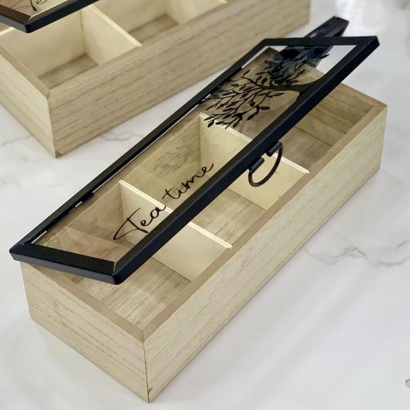 GENERICO - Porta Té de  con Tapa de Vidrio