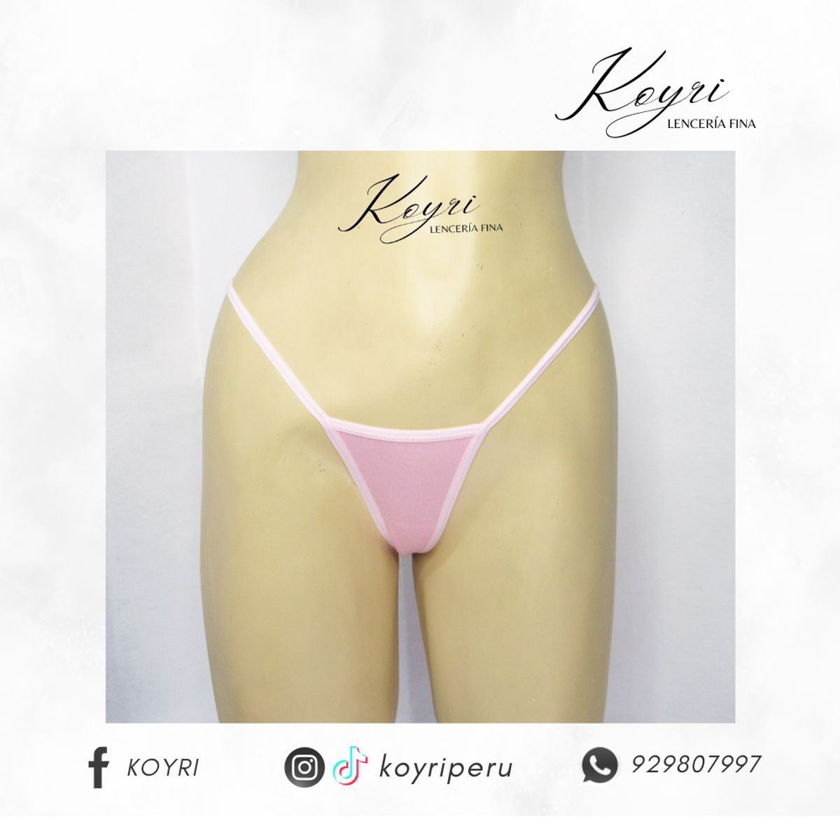 GENERICO - PACK3 TANGA HILO PAULA EN ALGODON REACTIVO