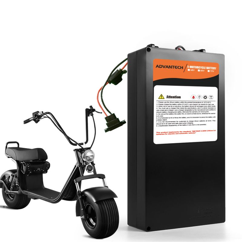 ADVANTECH - Batería Para Moto Eléctrica Citycoco de 60V 20Ah Litio Piso