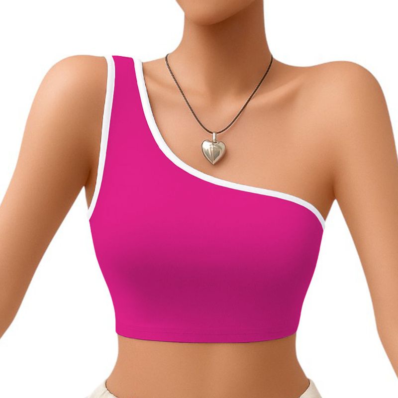 GENERICO - Basico Mujer Top Tarzan Rib Ana Sotluc-9 Color Fucsia