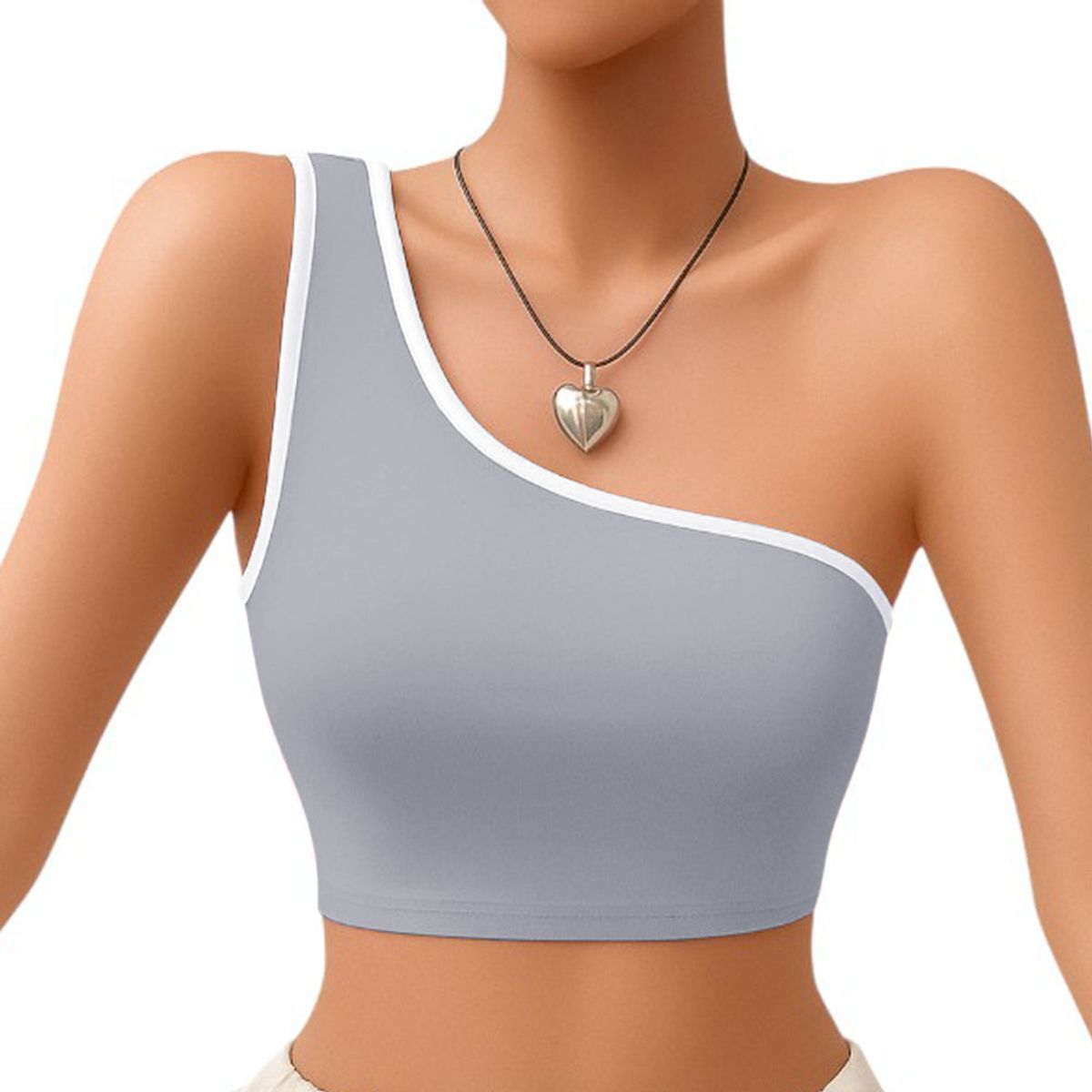 GENERICO - Basico Mujer Top Tarzan Rib Ana Sotluc-9 Color Gris