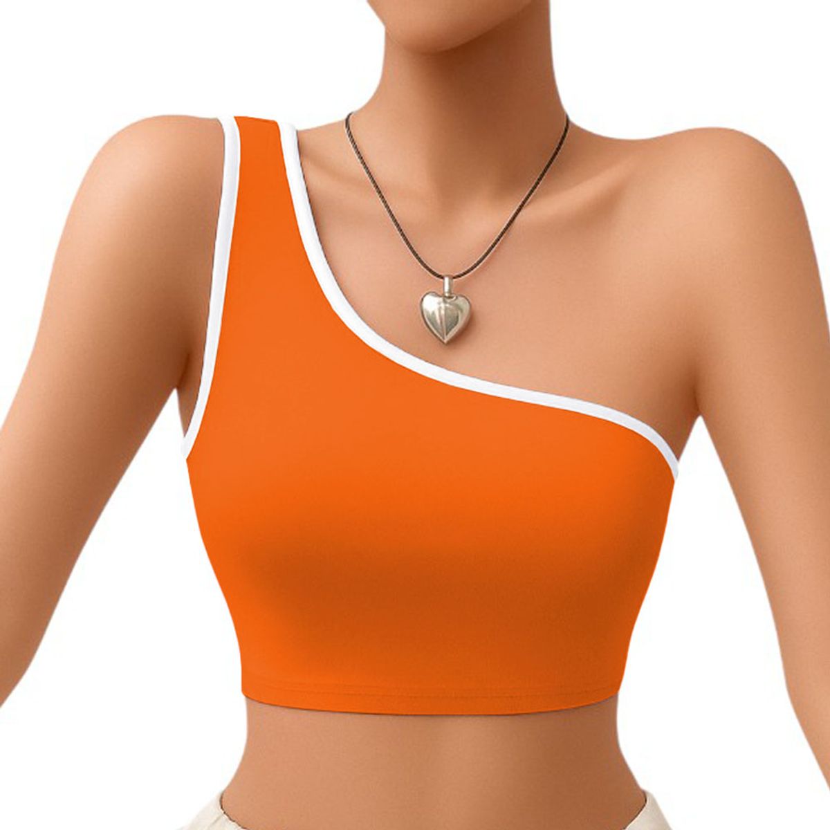 GENERICO - Basico Mujer Top Tarzan Rib Ana Sotluc-9 Color Naranja