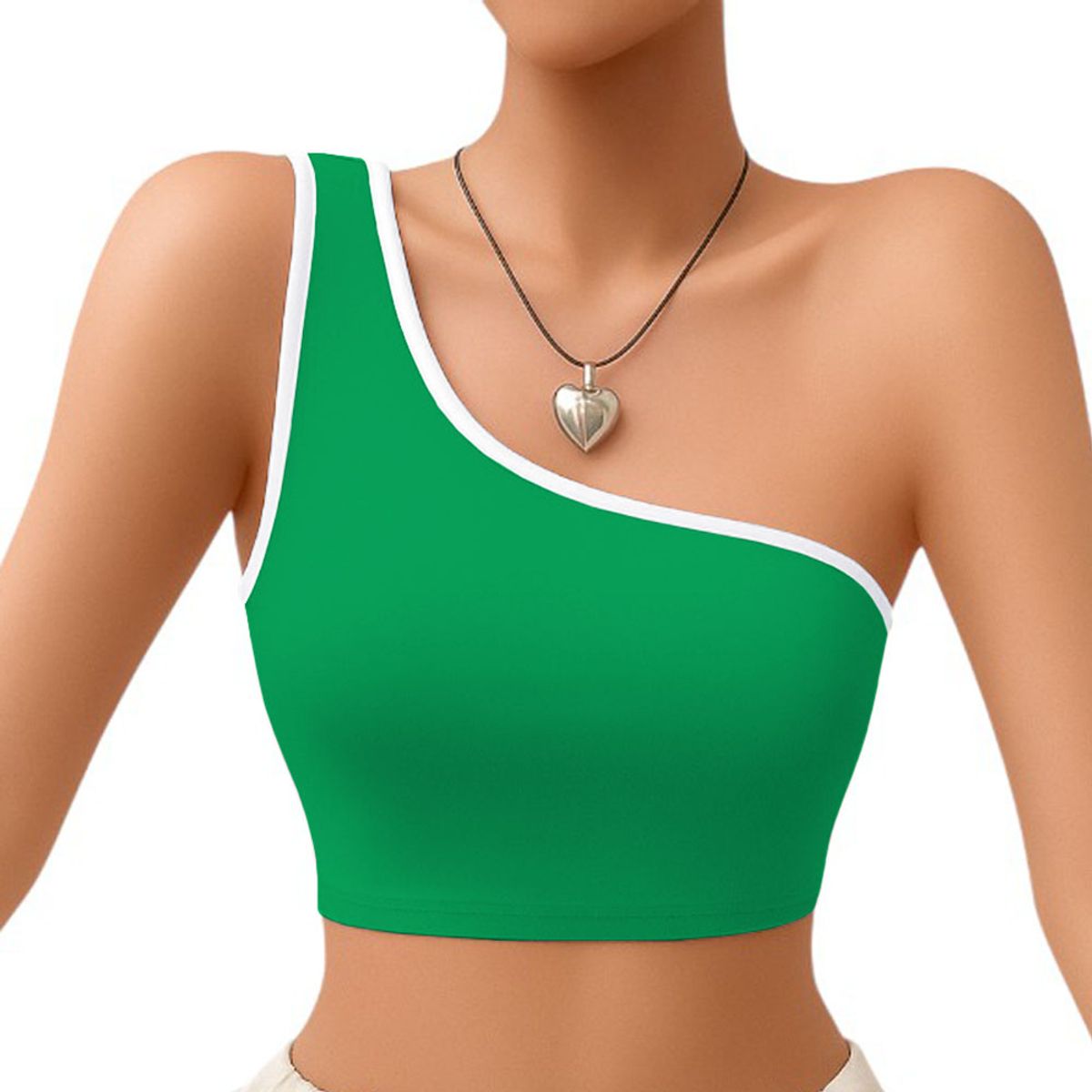 GENERICO - Basico Mujer Top Tarzan Rib Ana Sotluc-9 Color Verde