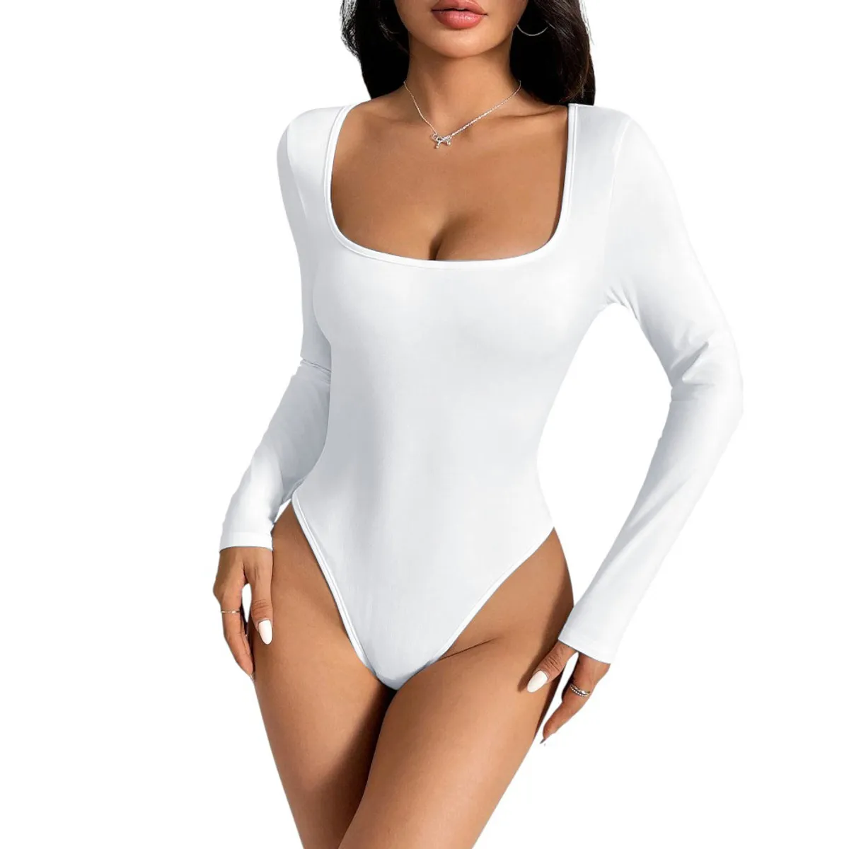 GENERICO - Body Manga Larga Anasotluc-17 Rib Color Blanco