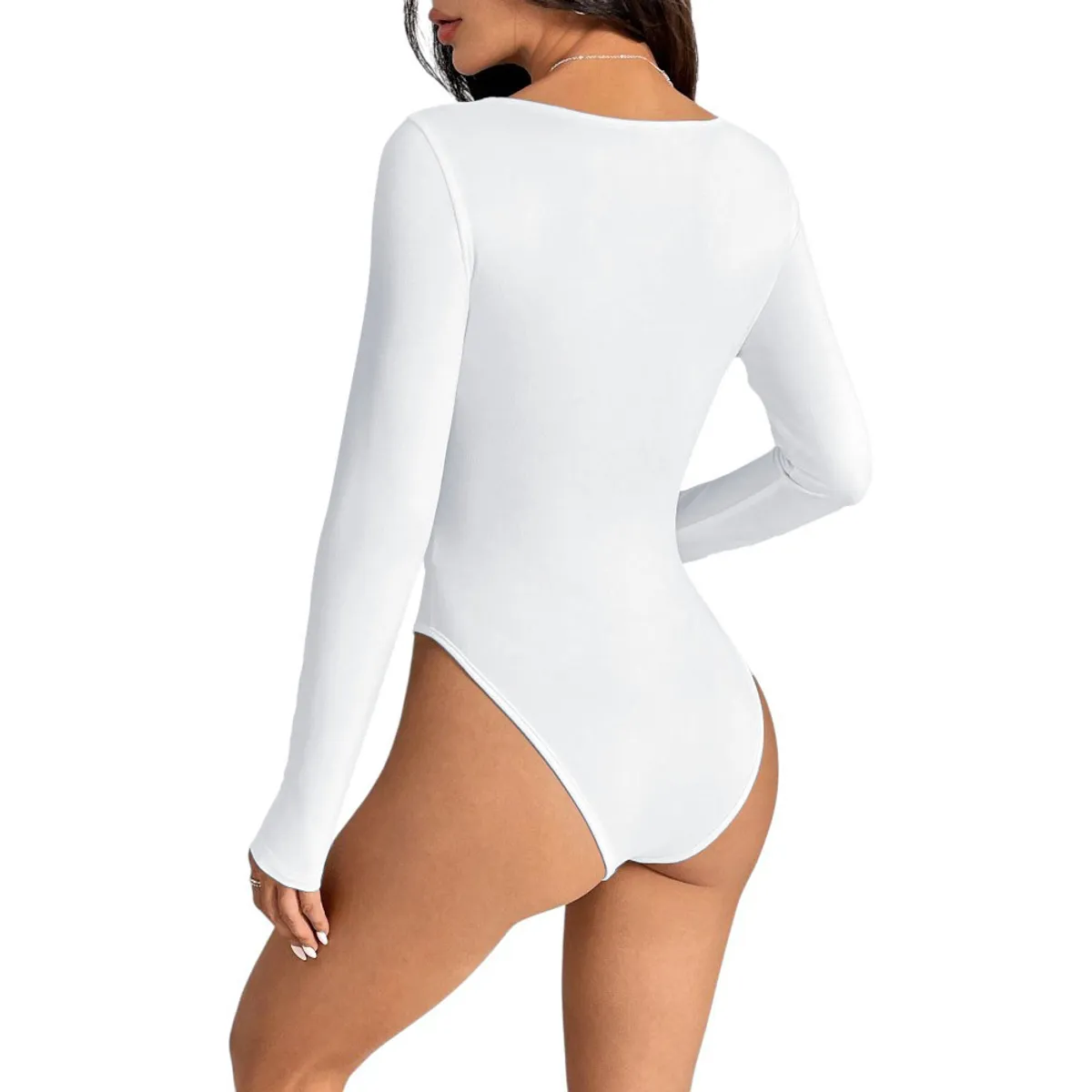 GENERICO - Body Manga Larga Anasotluc-17 Rib Color Blanco