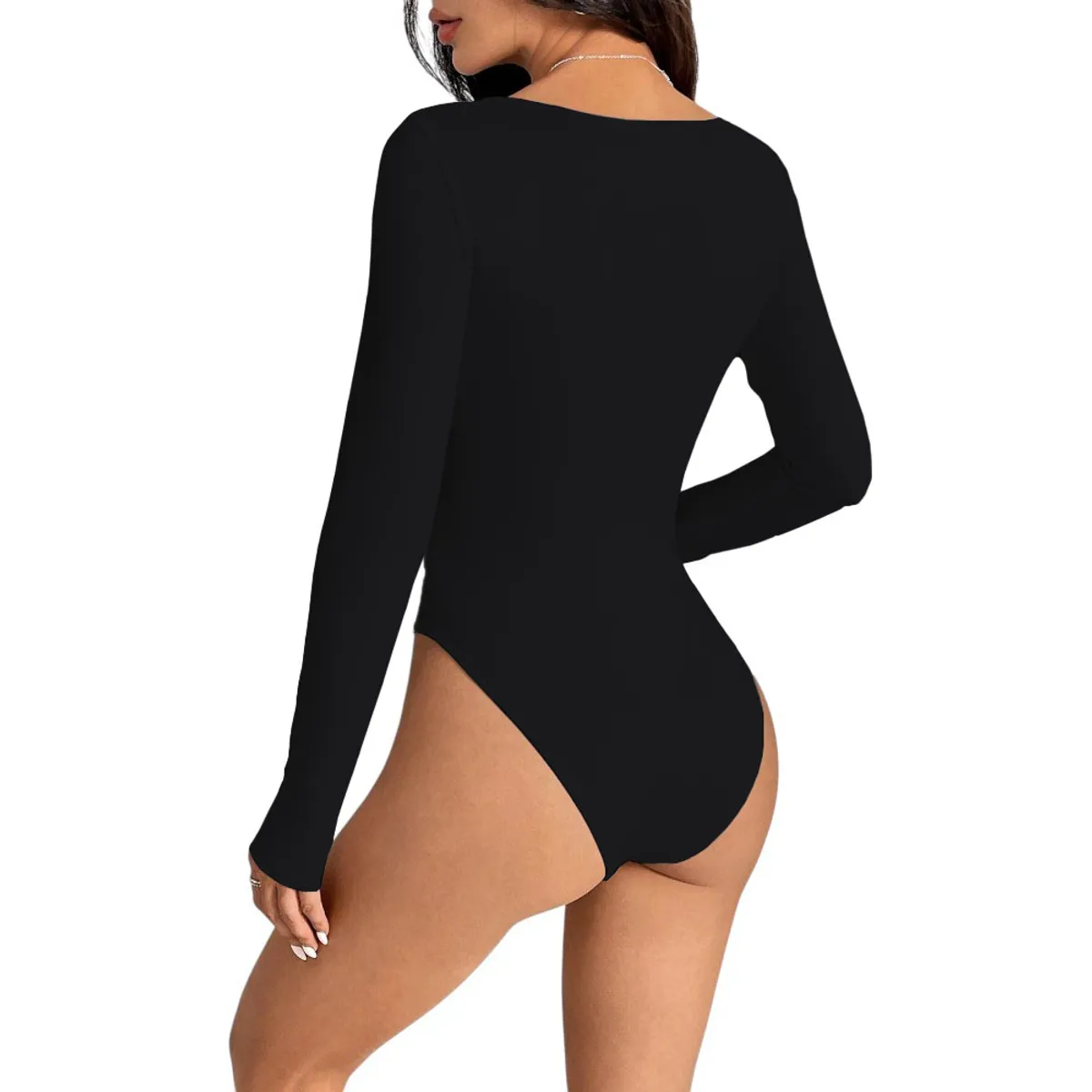 GENERICO - Body Manga Larga Anasotluc-17 Rib Color Negro