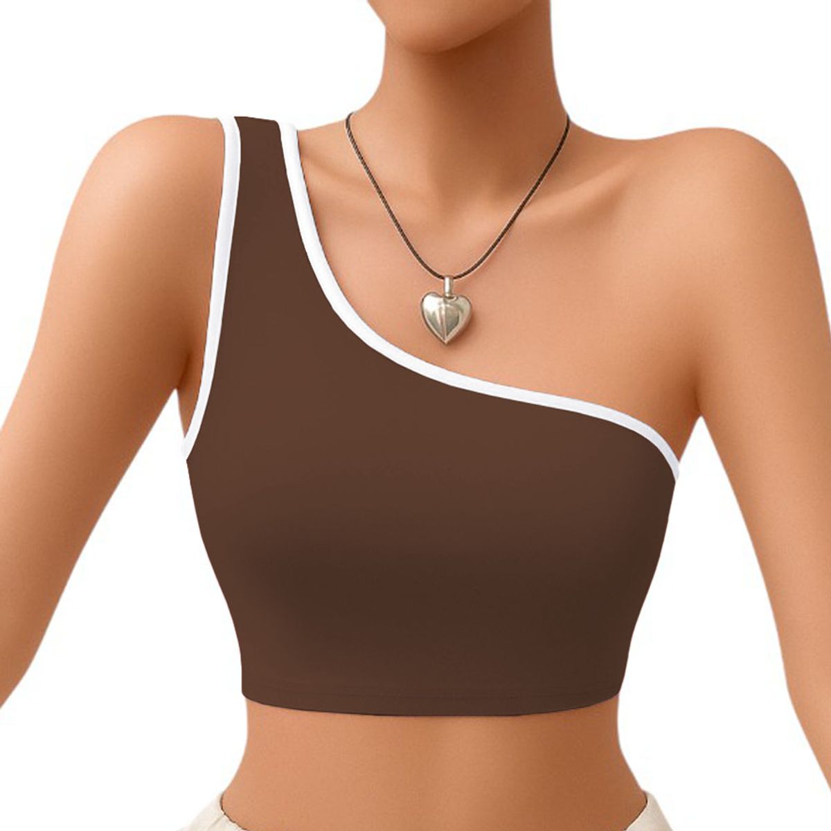 GENERICO - Basico Mujer Top Tarzan Rib Ana Sotluc-9 Color Marron