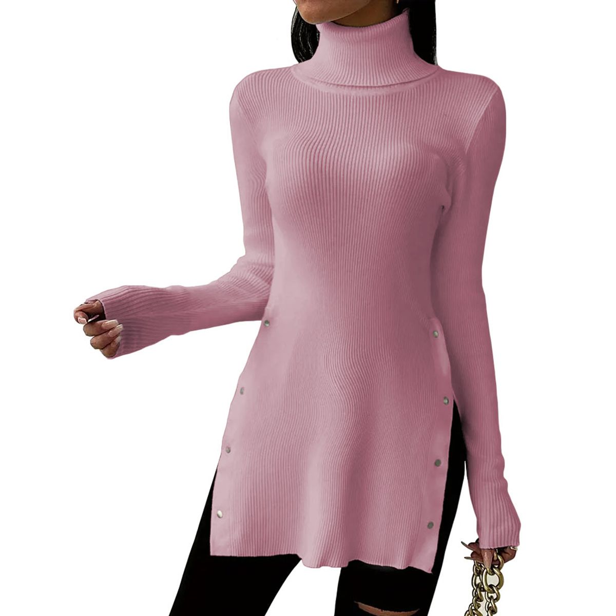 GENERICO - Cafarena Manga Larga Broche Rib Sand Fab-18 Color Api