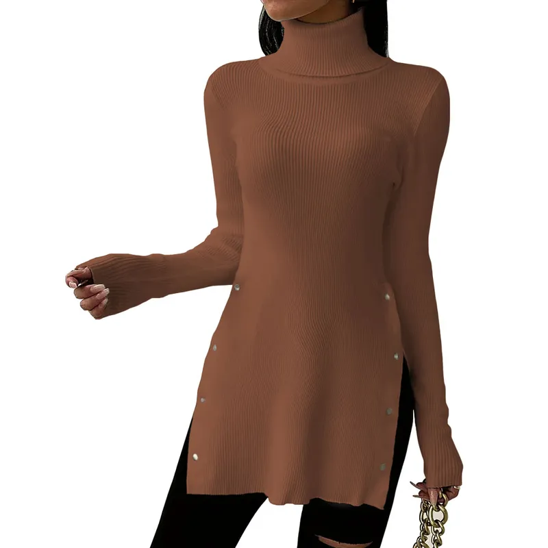 GENERICO - Cafarena Manga Larga Broche Rib Sand Fab-18 Color Camello