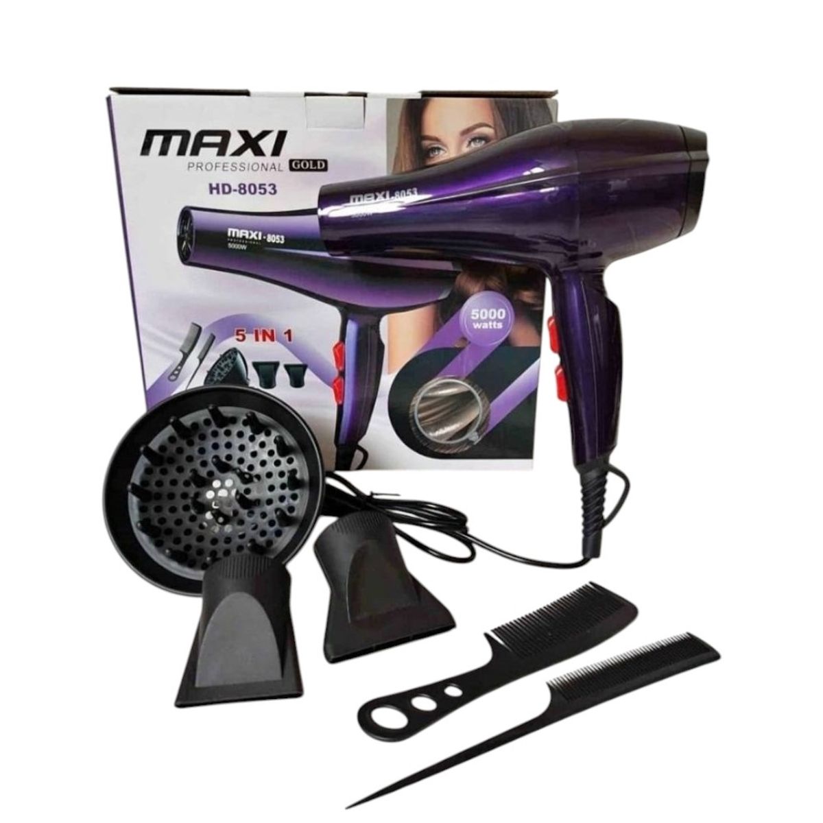 GENERICO - Secador para cabello 5000 watts + Peine y Boquilla