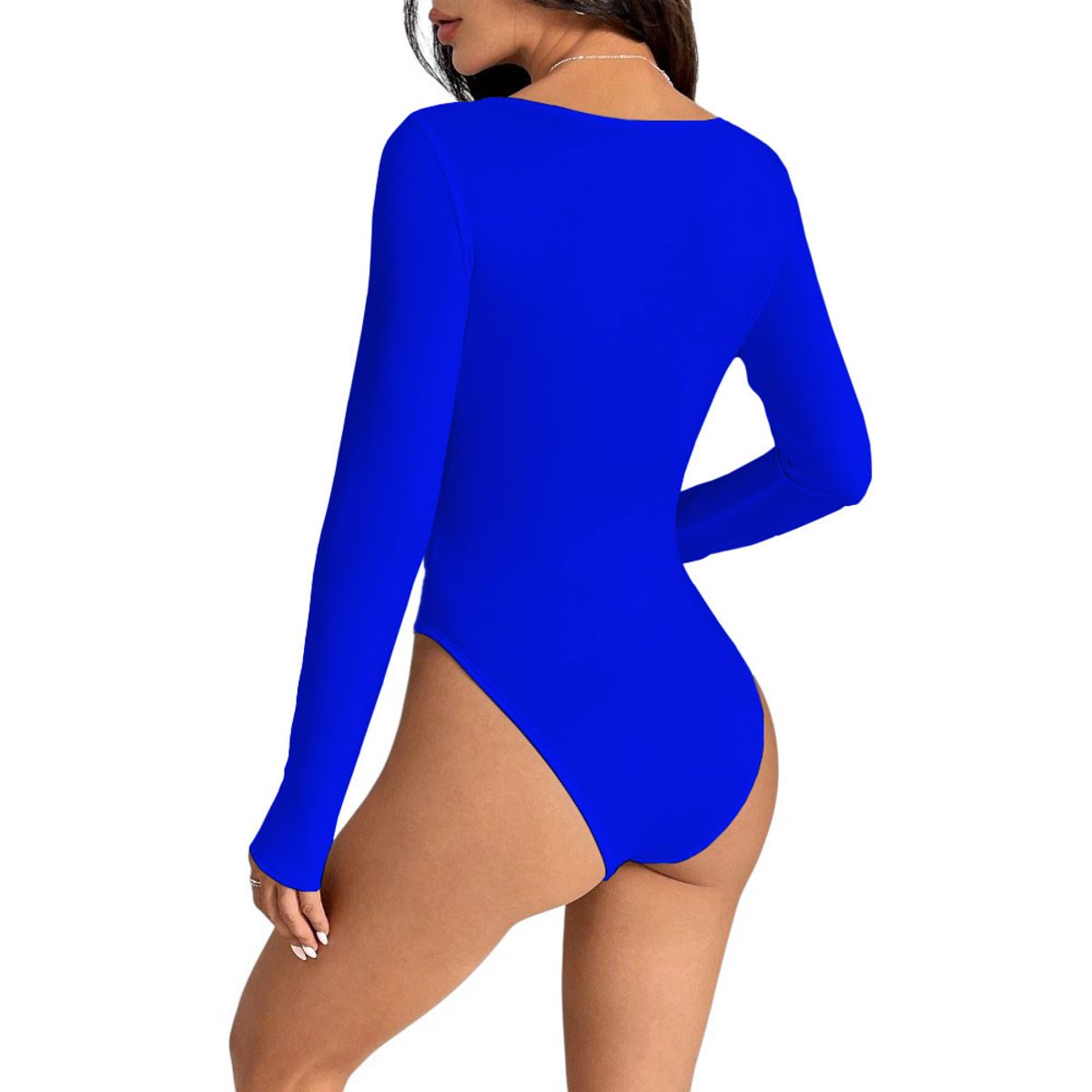 GENERICO - Body Manga Larga Anasotluc-17 Rib Color Azul