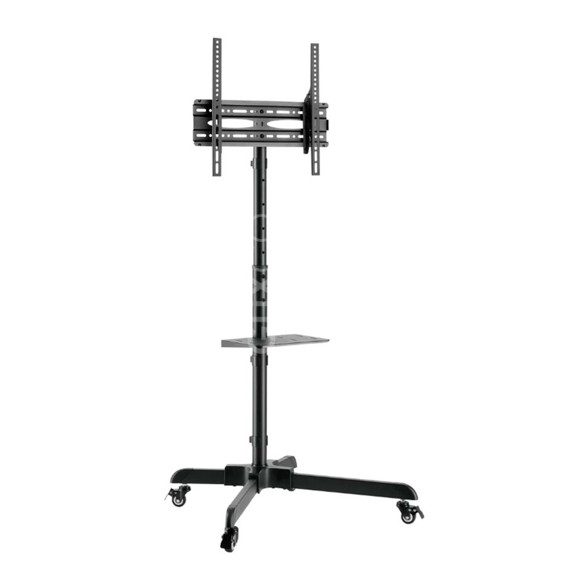 GENERICO - PEDESTAL GLIXCO NEGRO CON RUEDAS Y RACK PARA TV 32 A 55 PULG PNP100