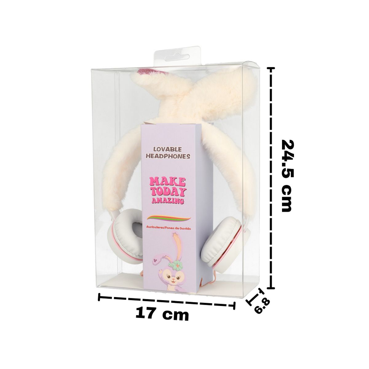 GENERICO - AURICULARES ALAMBRICOS DE CONEJITO AFELPADO