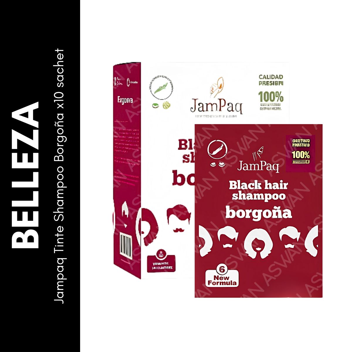 GENERICO - Jampaq Tinte Shampoo Borgoña x10 sachet