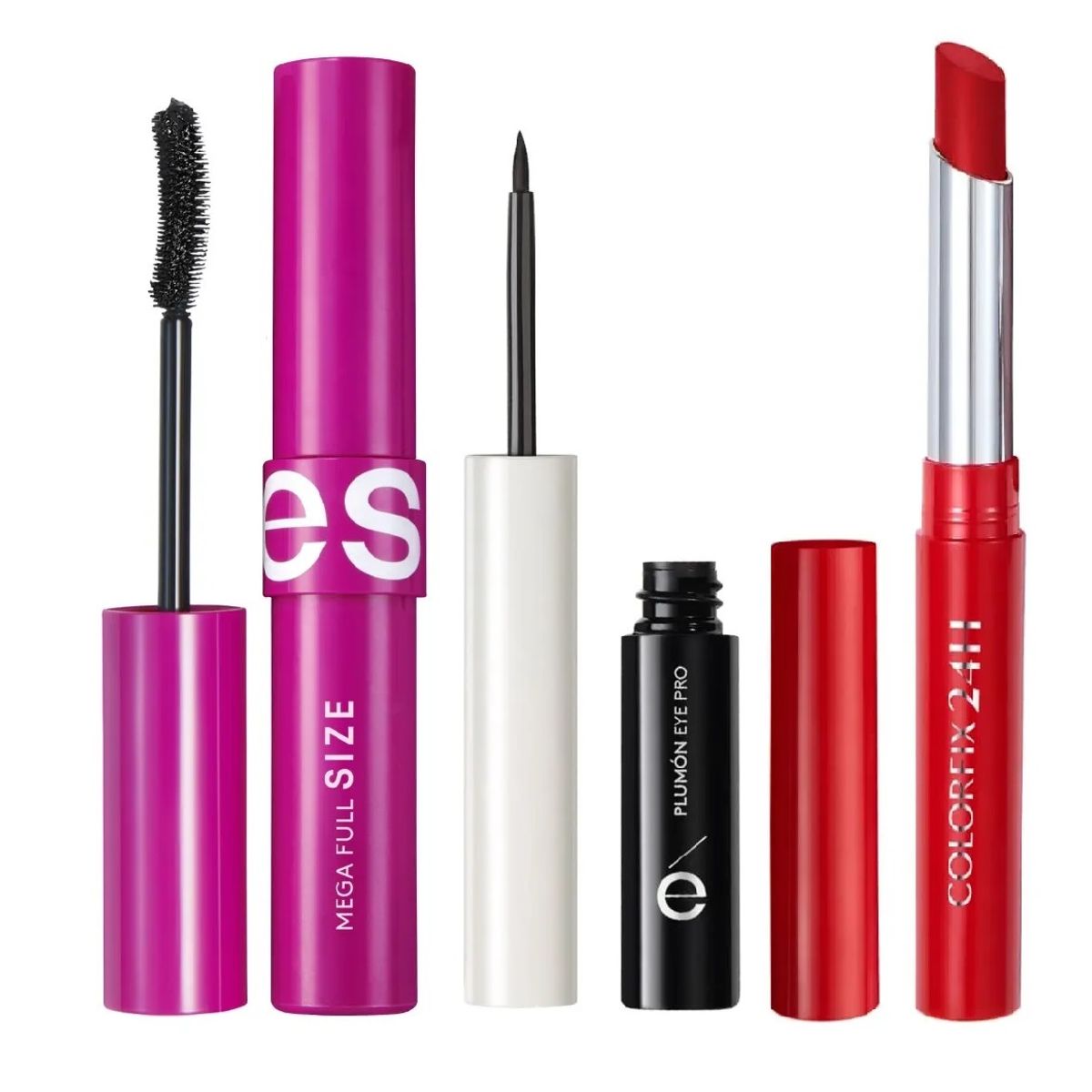 ESIKA - pack Mega Full + Delineador plumón + labial Rojo Actitud