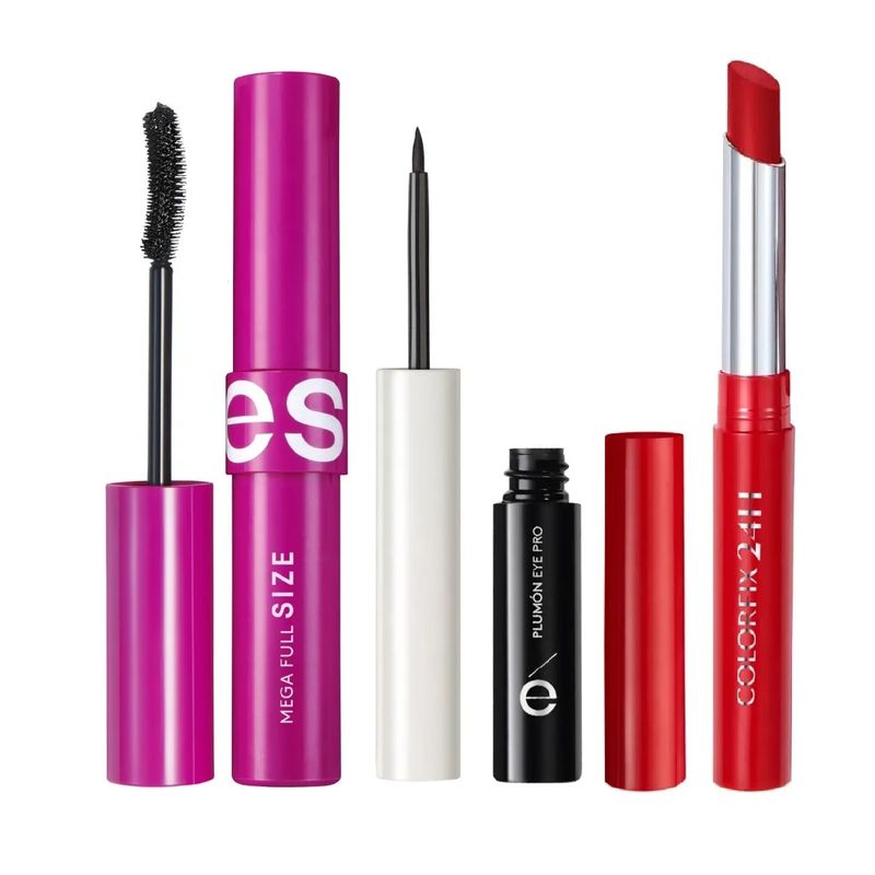 ESIKA - pack Mega Full + Delineador plumón + labial Rojo Actitud