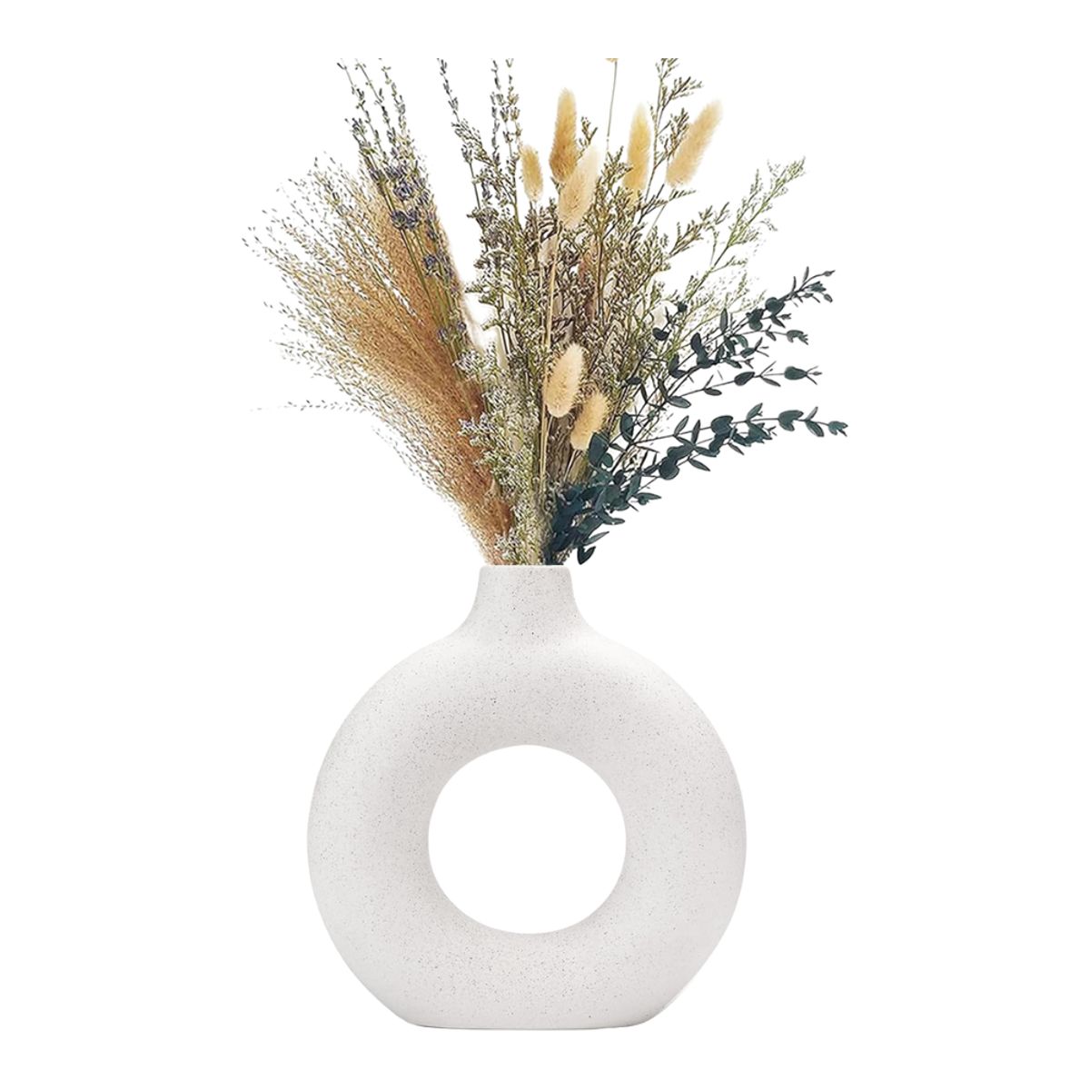 INSPIRA - Florero Decorativo de Cerámica Diseño Circular Pequeño