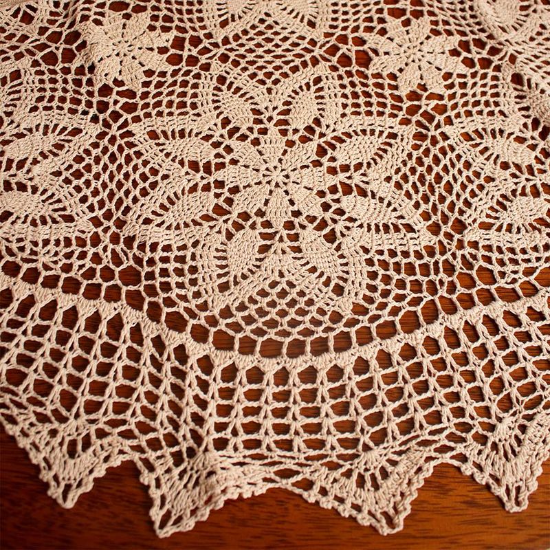 PANADECOR - Vestidor Redondo De Crochet De 91 Cm