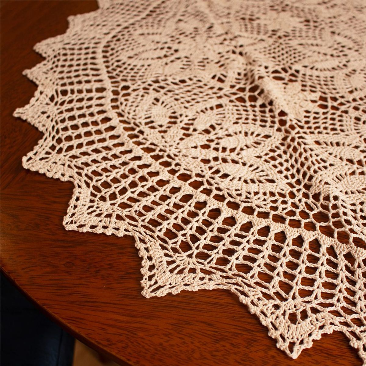 PANADECOR - Vestidor Redondo De Crochet De 91 Cm