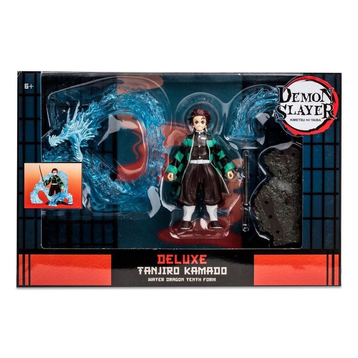 MCFARLANE TOYS - DEMON SLAYER FIGURA DE LUJO TANJIRO CON DRAGON DE AGUA 13 CMS
