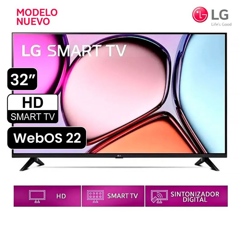 LG - Smart TV LG 32 HD 32LR600BPSC con webOS y AI ThinQ