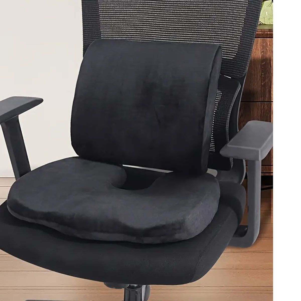 OEM - DUO Cojín De Asiento con Gel Y Almohada De Soporte Lumbar Coche Oficin