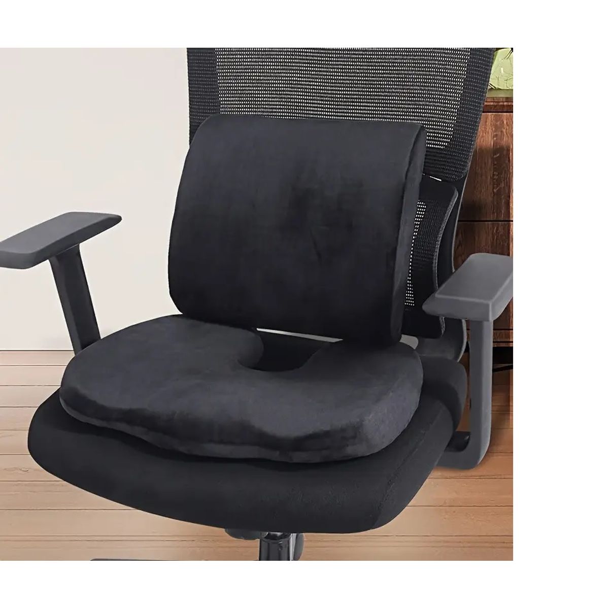 OEM - DUO Cojín De Asiento con Gel Y Almohada De Soporte Lumbar Coche Oficin