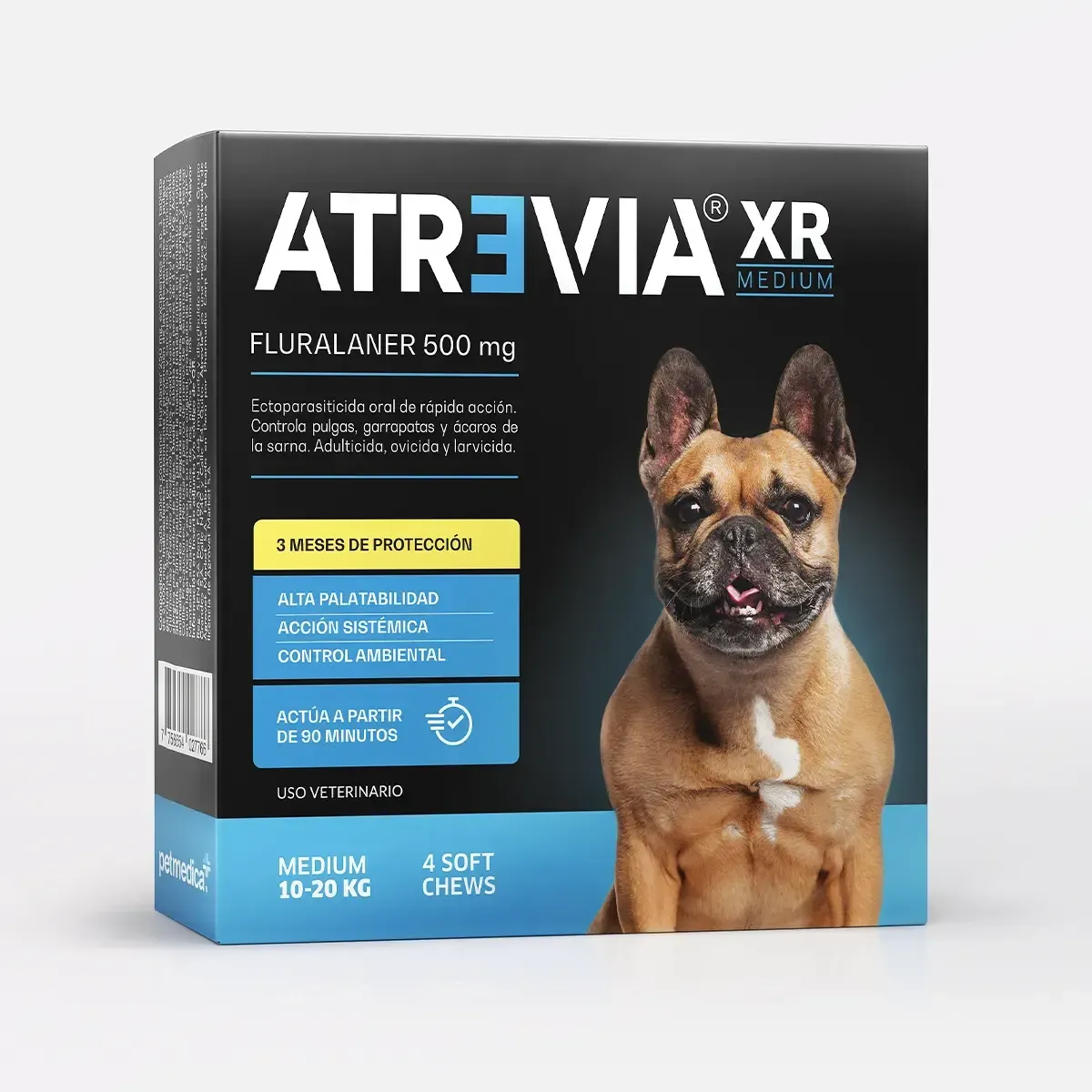 ATREVIA - ANTIPULGAS PARA PERROS ATREVIA XR MEDIUM 10-20KG X 4 TAB