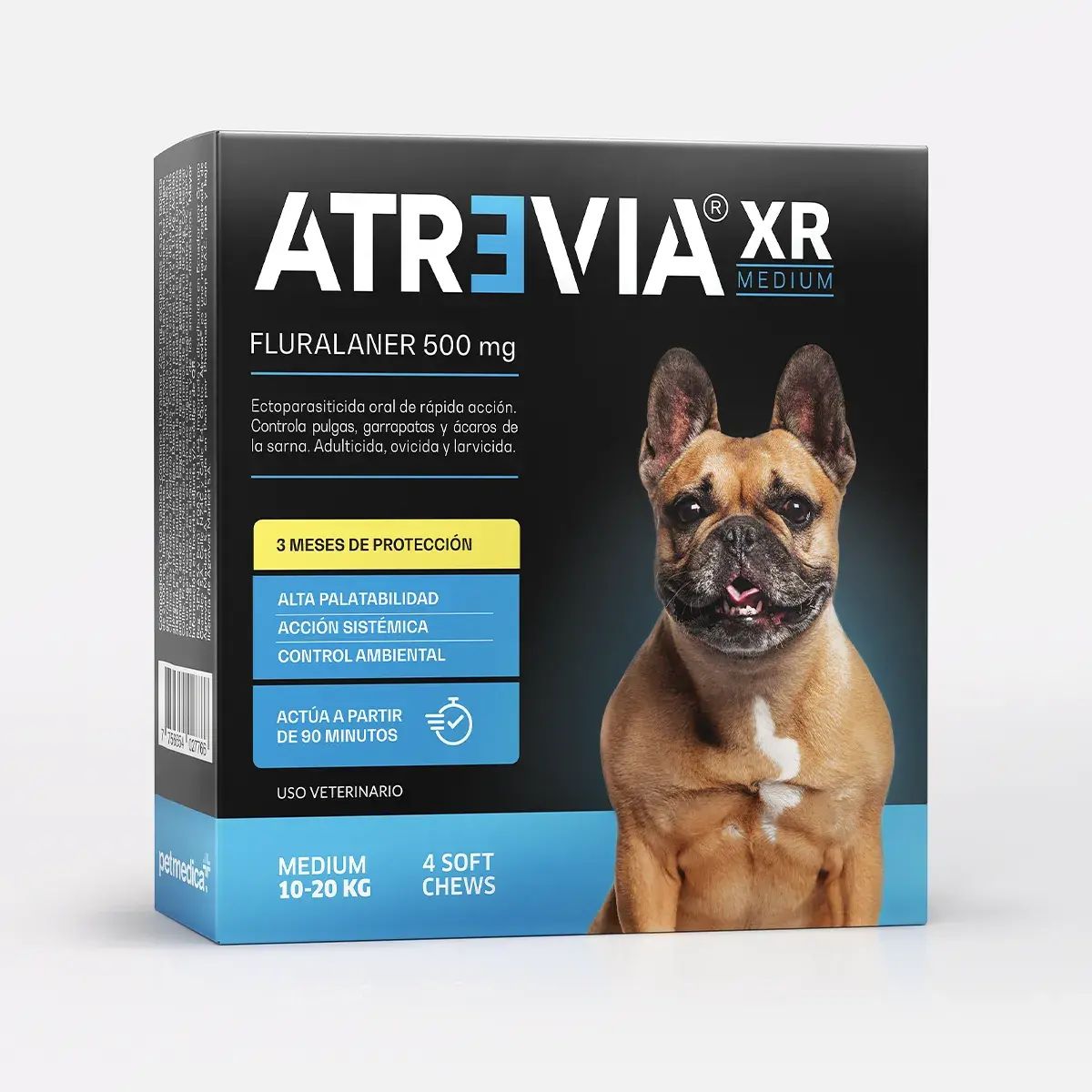 ATREVIA - ANTIPULGAS PARA PERROS ATREVIA XR MEDIUM 10-20KG X 4 TAB