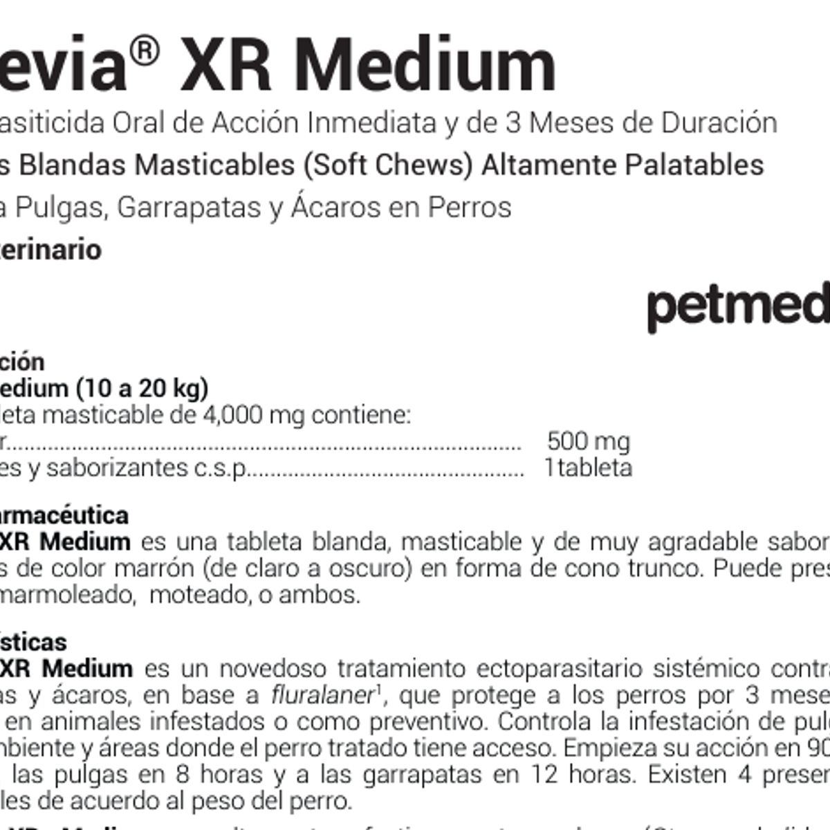 ATREVIA - ANTIPULGAS PARA PERROS ATREVIA XR MEDIUM 10-20KG X 4 TAB