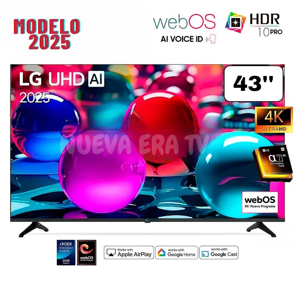 LG - TELEVISOR LG 43" 43UA7300PSB 4K UHD AI SMART TV  2025