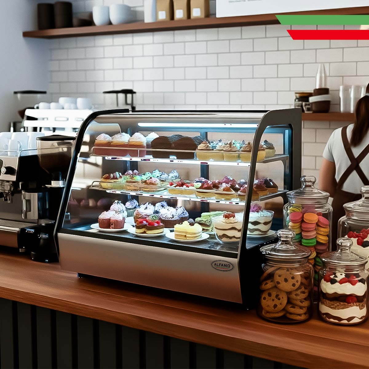 ALFANO - Vitrina Exhibidora de Mesa 180 Litros CTD-180