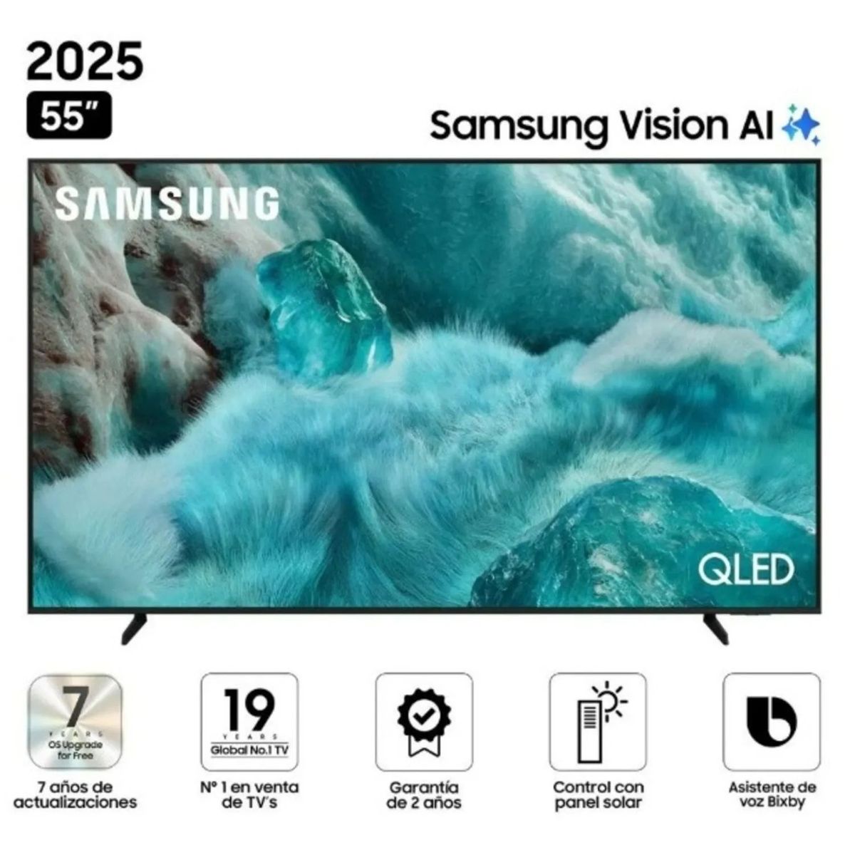 SAMSUNG - TELEVISOR SAMSUNG 55’’ QLED QN55Q7FAAG SMART UHD 4K VISION AI