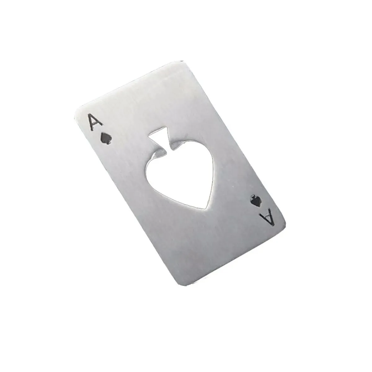 GENERICO - Destapador de Botellas Forma de Naipe Baraja Cartas Metal