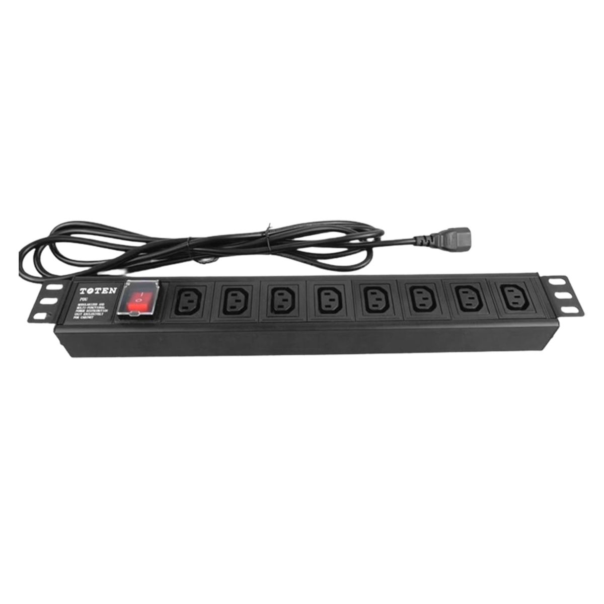 GENERICO - PDU POWER TOTEN RACK 8 TOMAS 250V C13 16AWG X 280 MTS PN 322002057