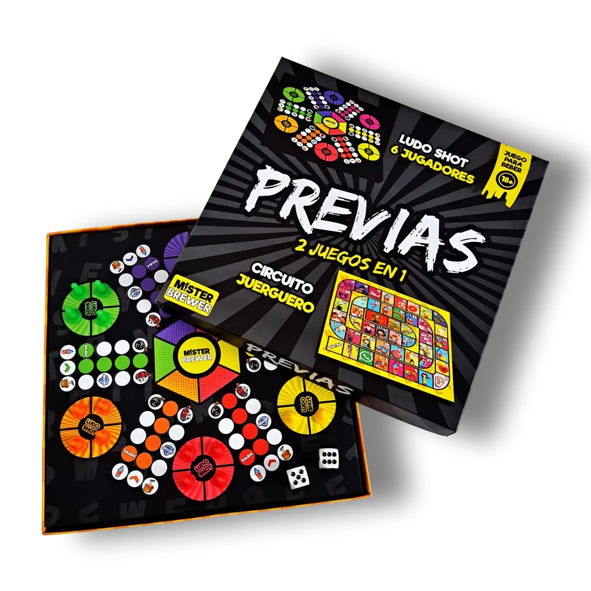 MR BREWER - LUDO PARA 6 JUGADORES + LUDO SHOT -  - LUDO DRINK - PREVIAS