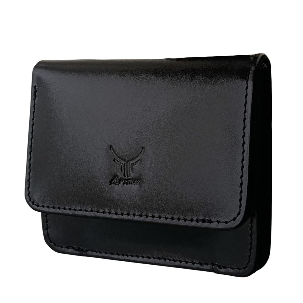 ARMUZ - Monedero tarjetero y billetera de cuero vacuno AR11 Para correa