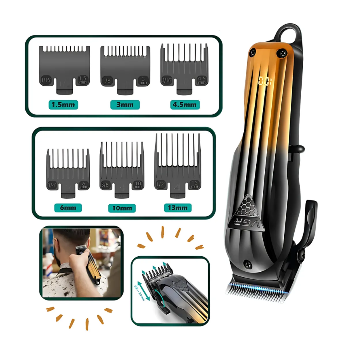 GENERICO - Tricombo VGR Clipper + Trimmer + Shaver V-644