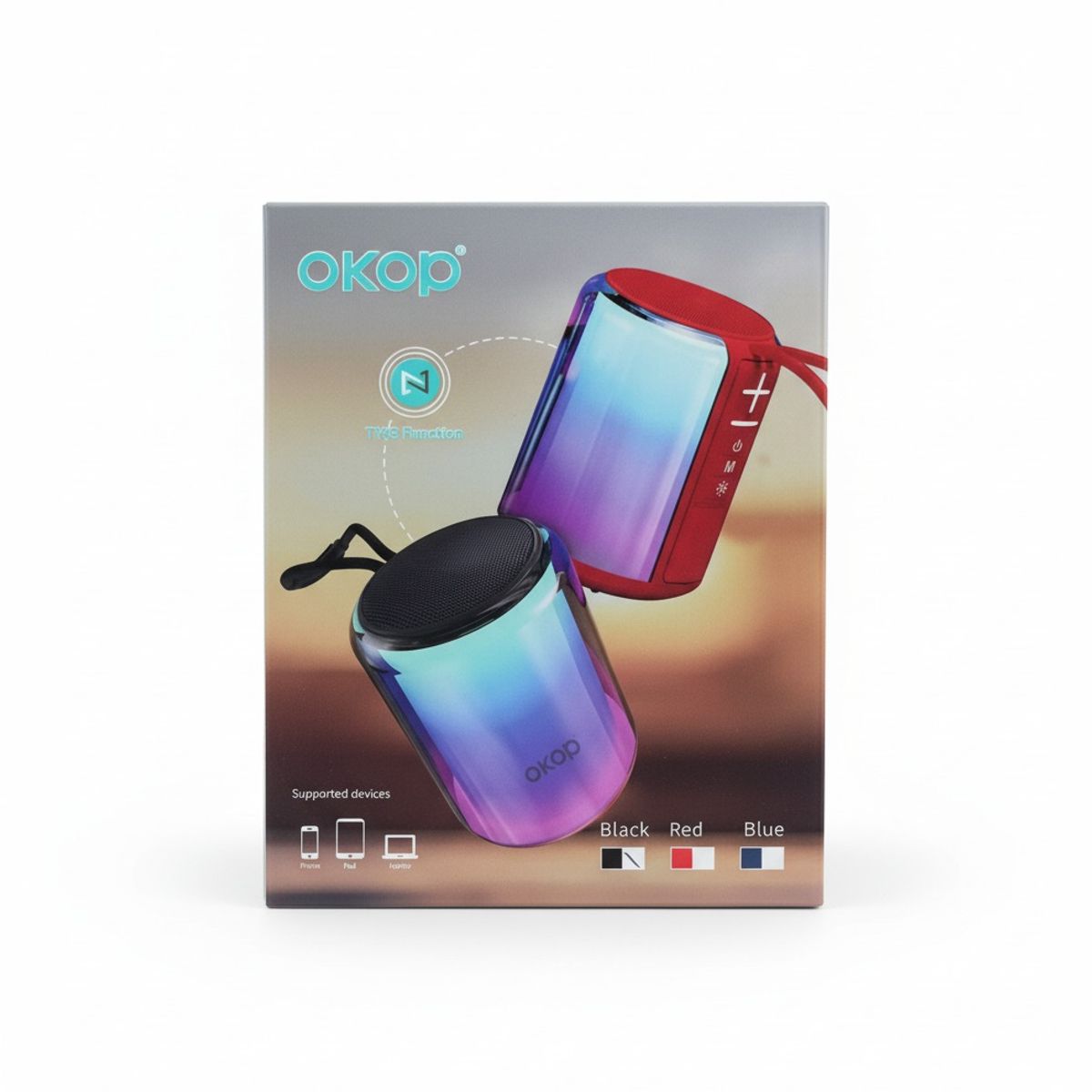 GENERICO - Parlante Portátil OKOP KP-546 Bluetooth con Luces RGB y TWS