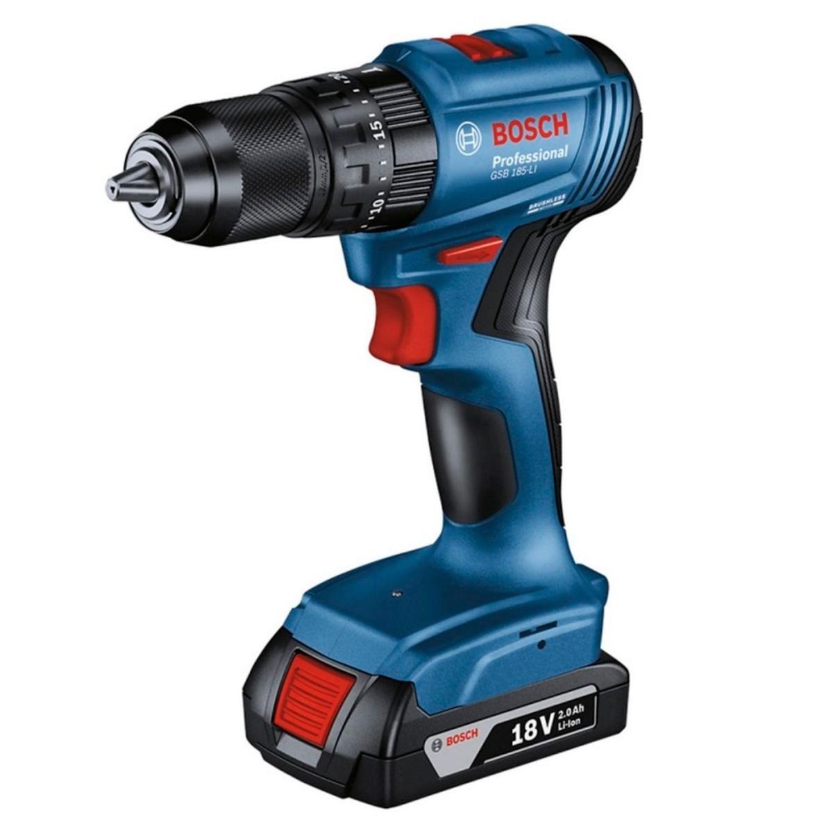 BOSCH - Taladro percutor 1/2 GSB 185 + batería + Set 11 pz Bosch