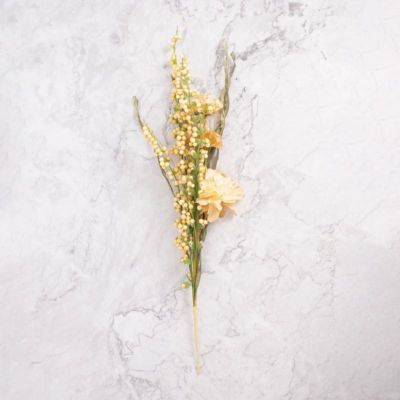 PANADECOR - Pack de 2 Flores con Follaje Beige Panorama Hogar