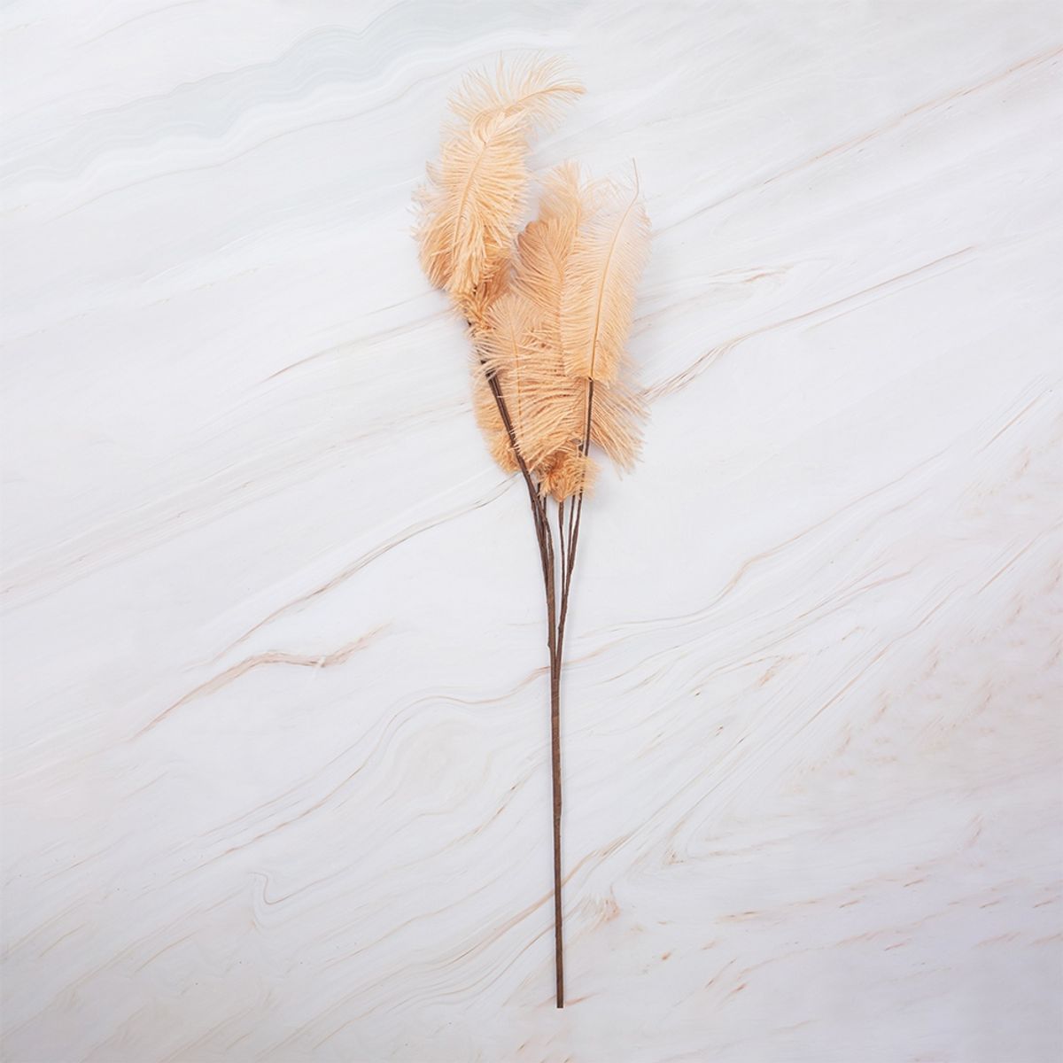 PANADECOR - SETX2 PLUMAS BEIGE EN VARA PVC 100CM