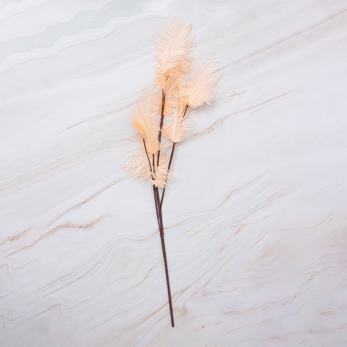 PANADECOR - SETX2 PLUMAS BEIGE EN VARA 100CM PVC