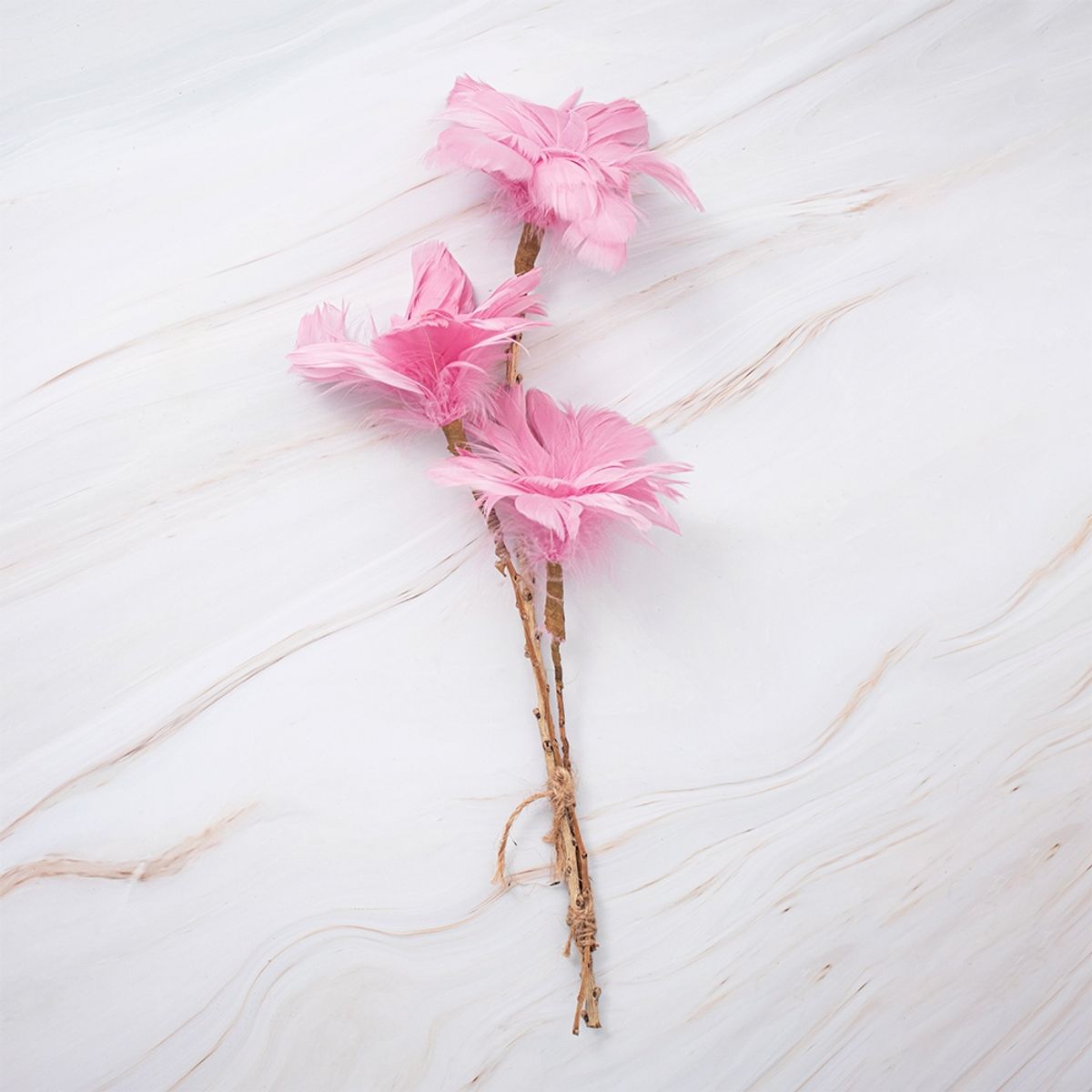 PANADECOR - PLUMAS EN VARA PVC 58CM ROSADO