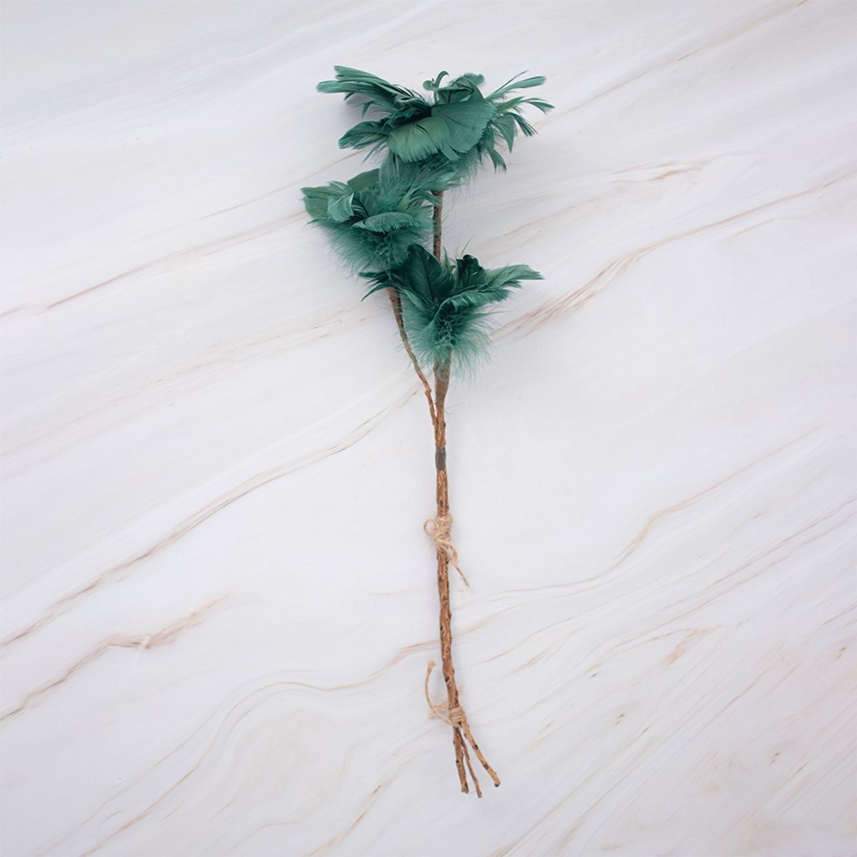 PANADECOR - PLUMAS EN VARA PVC 58CM VERDE