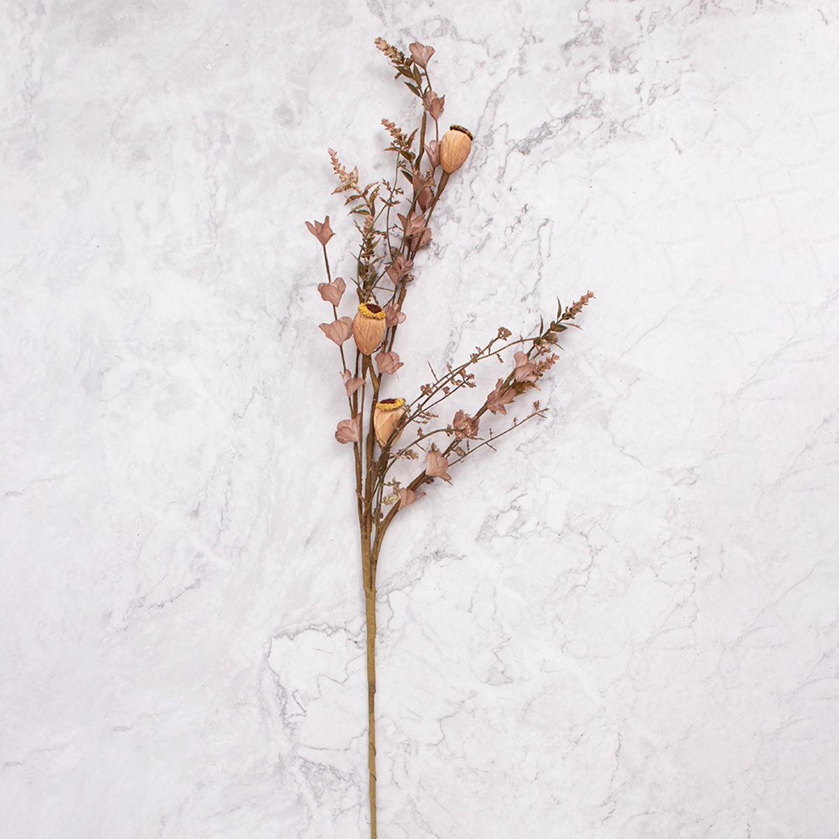 PANADECOR - Pack de 2 Flores de Durazno Artificial Marrón Panorama Hogar